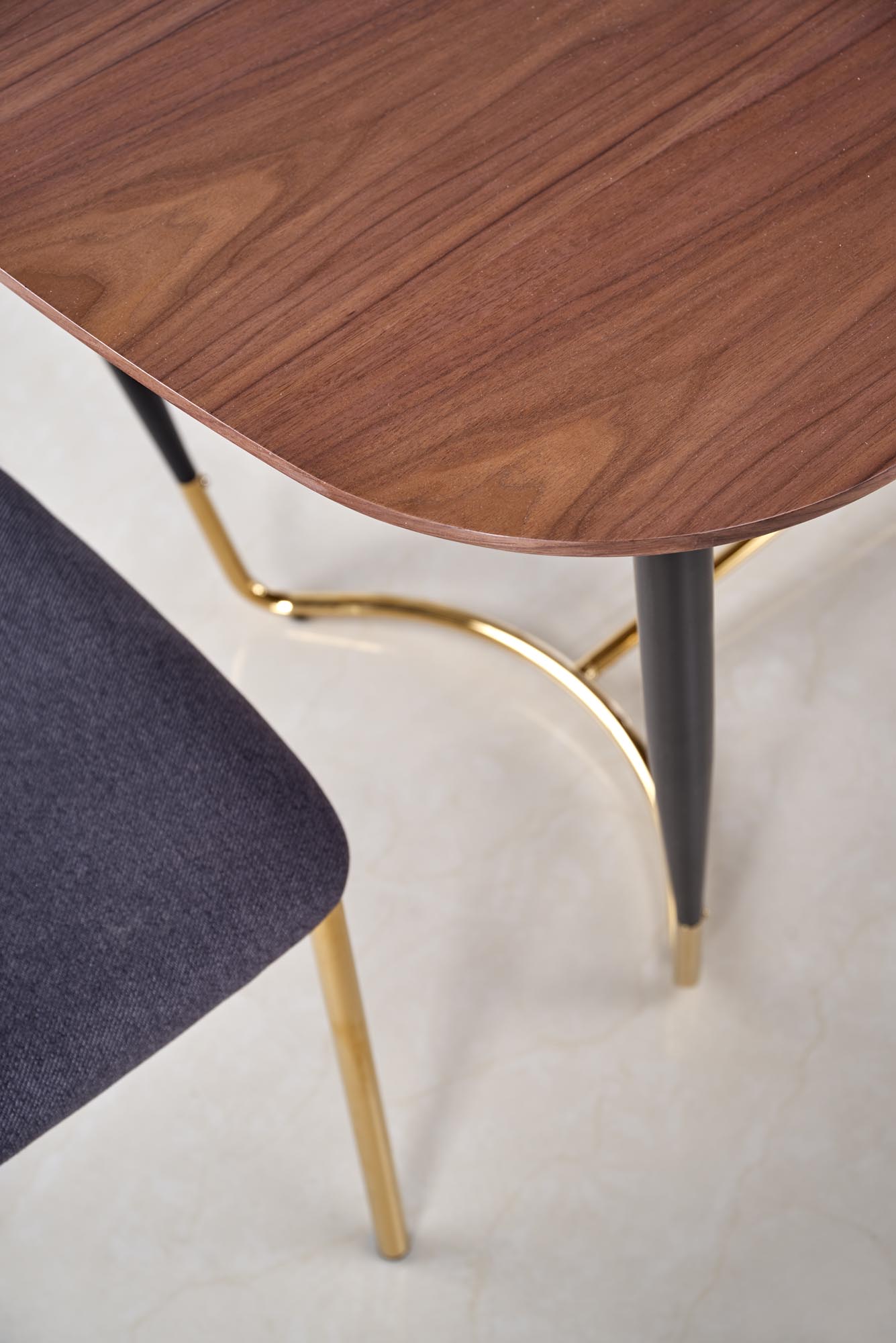 Kitchen Table East Sharjah | size: Length: 90cm, Width: 180cm, Height: 76cm | color: Black/Walnut | image: 6 | variant: 1006847