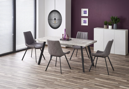 Kitchen Table East Tel Aviv | size: Length: 90cm, Width: 220cm, Height: 76cm | color: White/Marble/Black | image: 2 | variant: 1006828