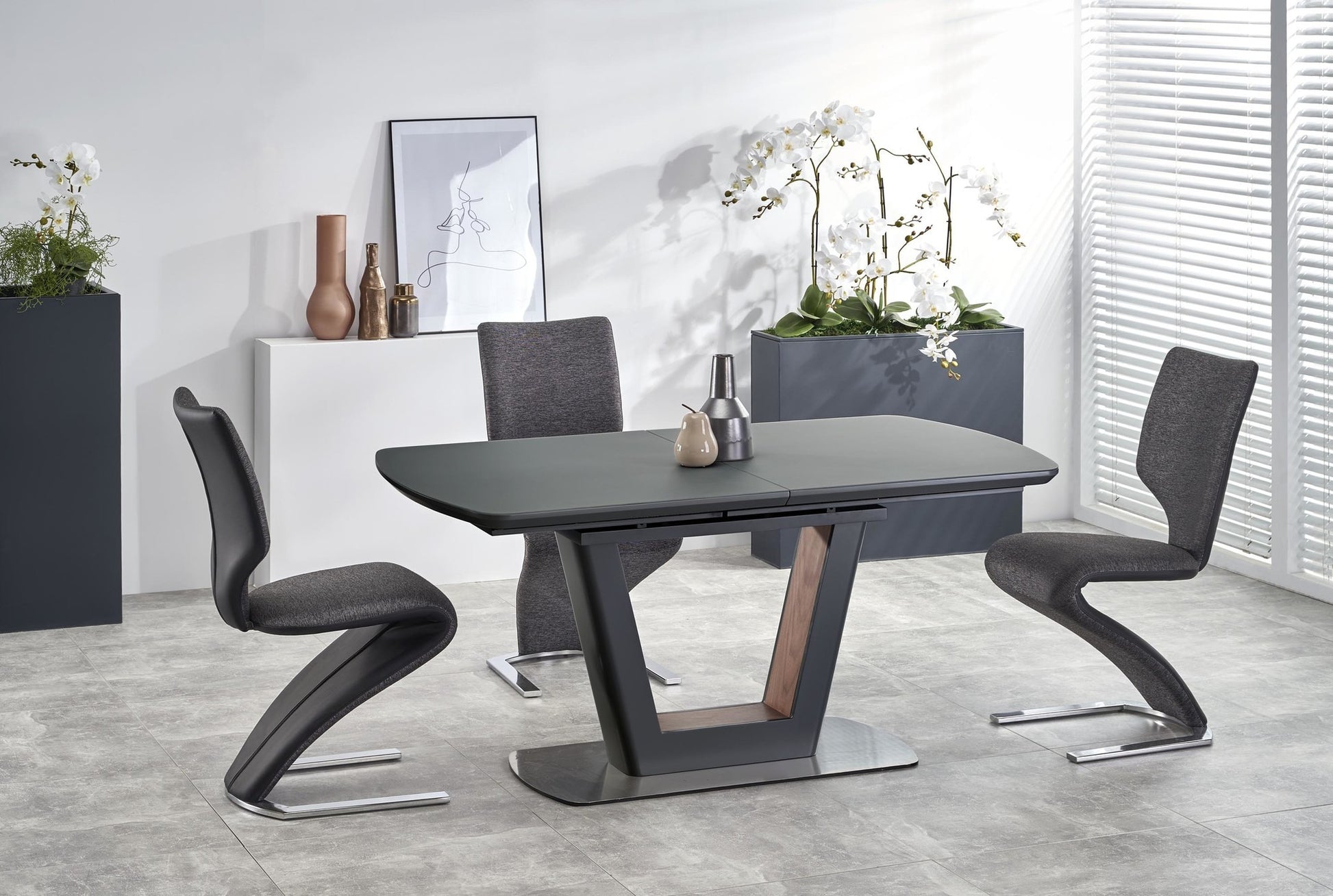 Kitchen Table East Utrecht | size: Length: 90cm, Width: 200cm, Height: 76cm | color: Brown/Grey | image: 2 | variant: 1006879