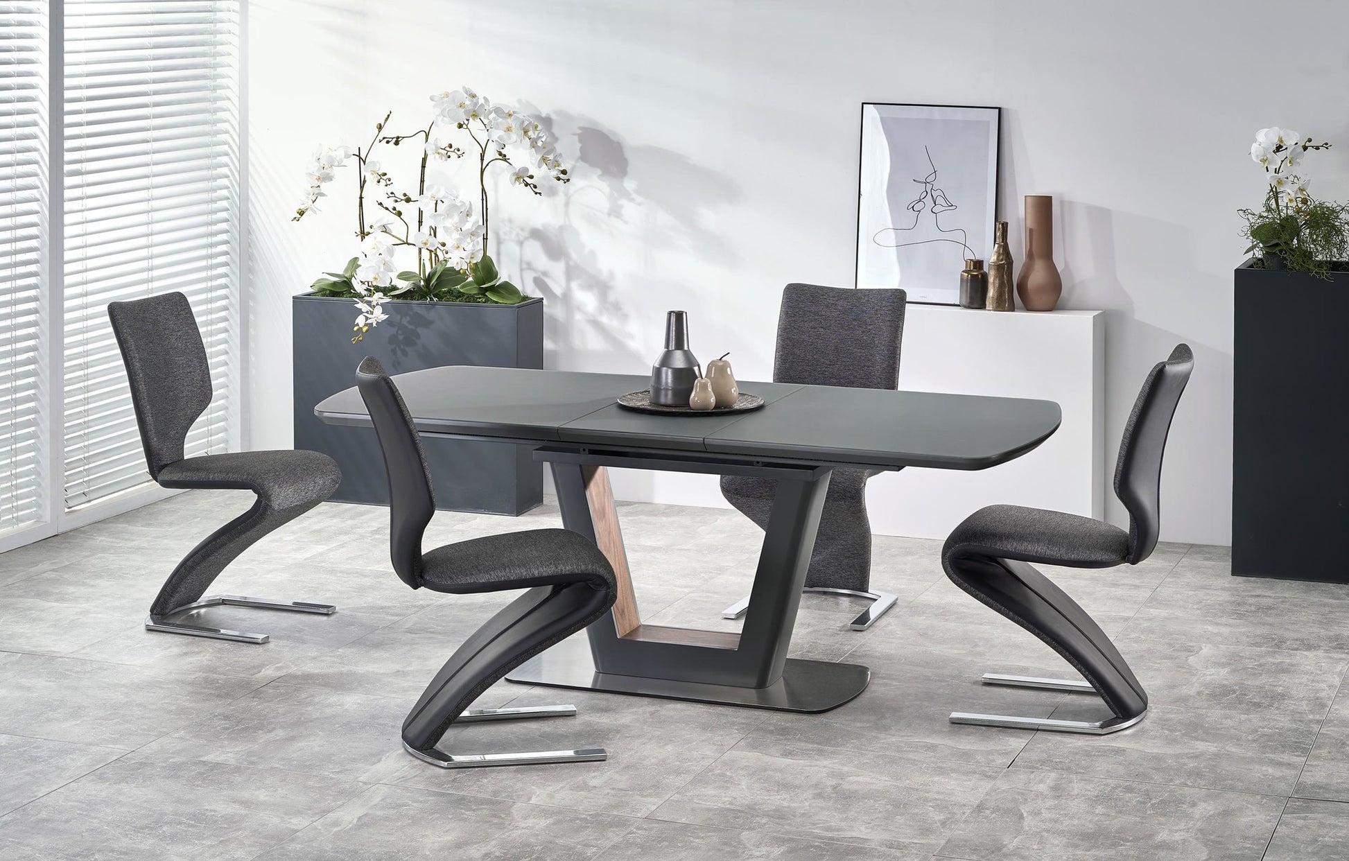 Kitchen Table East Utrecht | size: Length: 90cm, Width: 200cm, Height: 76cm | color: Brown/Grey | image: 3 | variant: 1006879