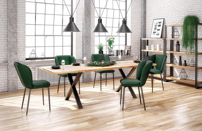 Kitchen Table East Washington | size: Length: 78cm, Width: 120cm, Height: 76cm | color: Black/Oak | image: 5 | variant: 1006834