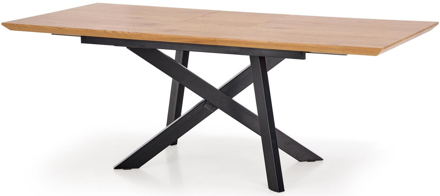 Kitchen Table East Yokohama | size: Length: 90cm, Width: 200cm, Height: 76cm | color: Black/Oak | image: 3 | variant: 1006840