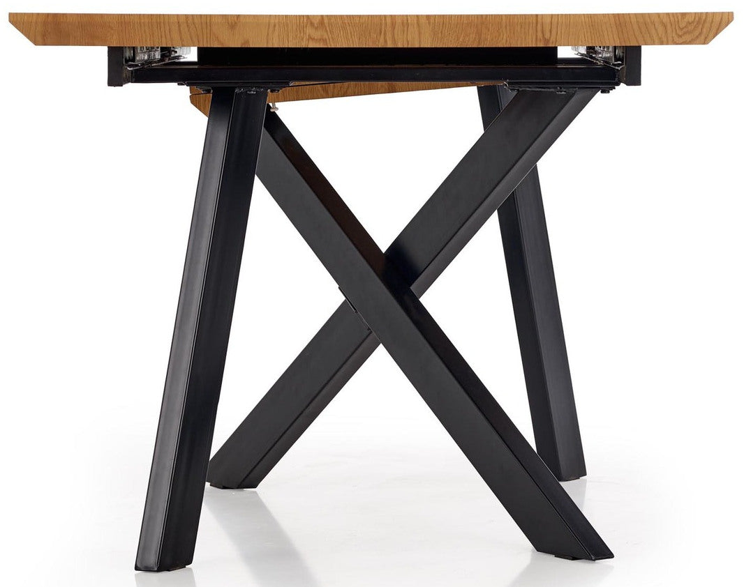 Kitchen Table East Yokohama | size: Length: 90cm, Width: 200cm, Height: 76cm | color: Black/Oak | image: 5 | variant: 1006840