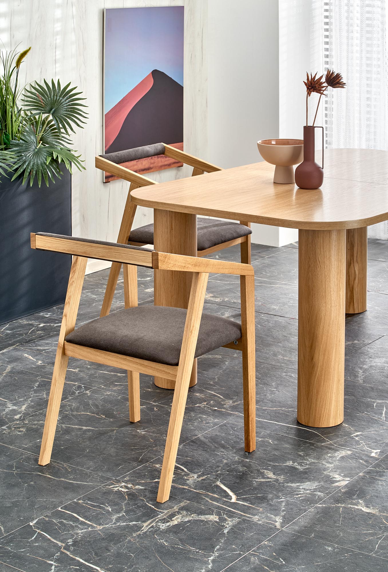 Kitchen Table Elefante 1 | size: Length: 100cm, Width: 240cm, Height: 77cm | color: Oak | image: 5 | variant: 1013029