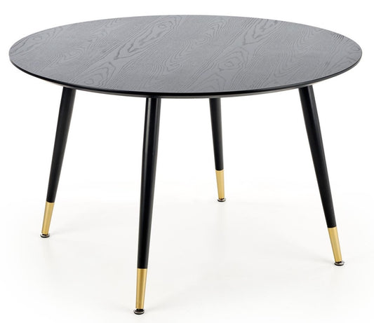Kitchen Table Embos | size: Length: 120cm, Width: 120cm, Height: 75cm, Diameter: 120cm | color: Black/Gold | image: 1 | variant: 1011230