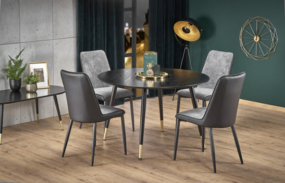 Kitchen Table Embos | size: Length: 120cm, Width: 120cm, Height: 75cm, Diameter: 120cm | color: Black/Gold | image: 3 | variant: 1011230