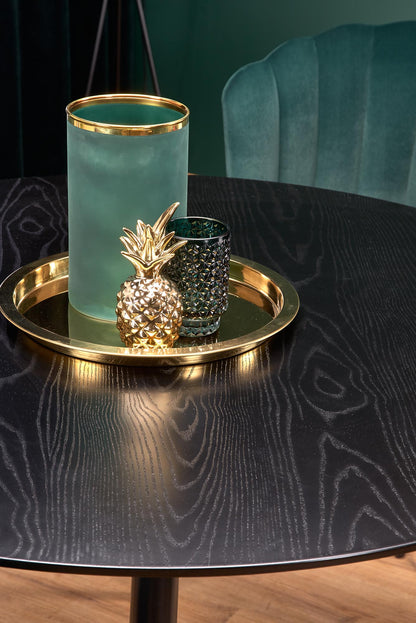 Kitchen Table Embos | size: Length: 120cm, Width: 120cm, Height: 75cm, Diameter: 120cm | color: Black/Gold | image: 7 | variant: 1011230