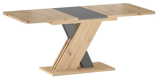 Kitchen Table Exel | size: Length: 85cm, Width: 180cm, Height: 76cm | color: Oak/Grey | image: 0 | variant: 1006547