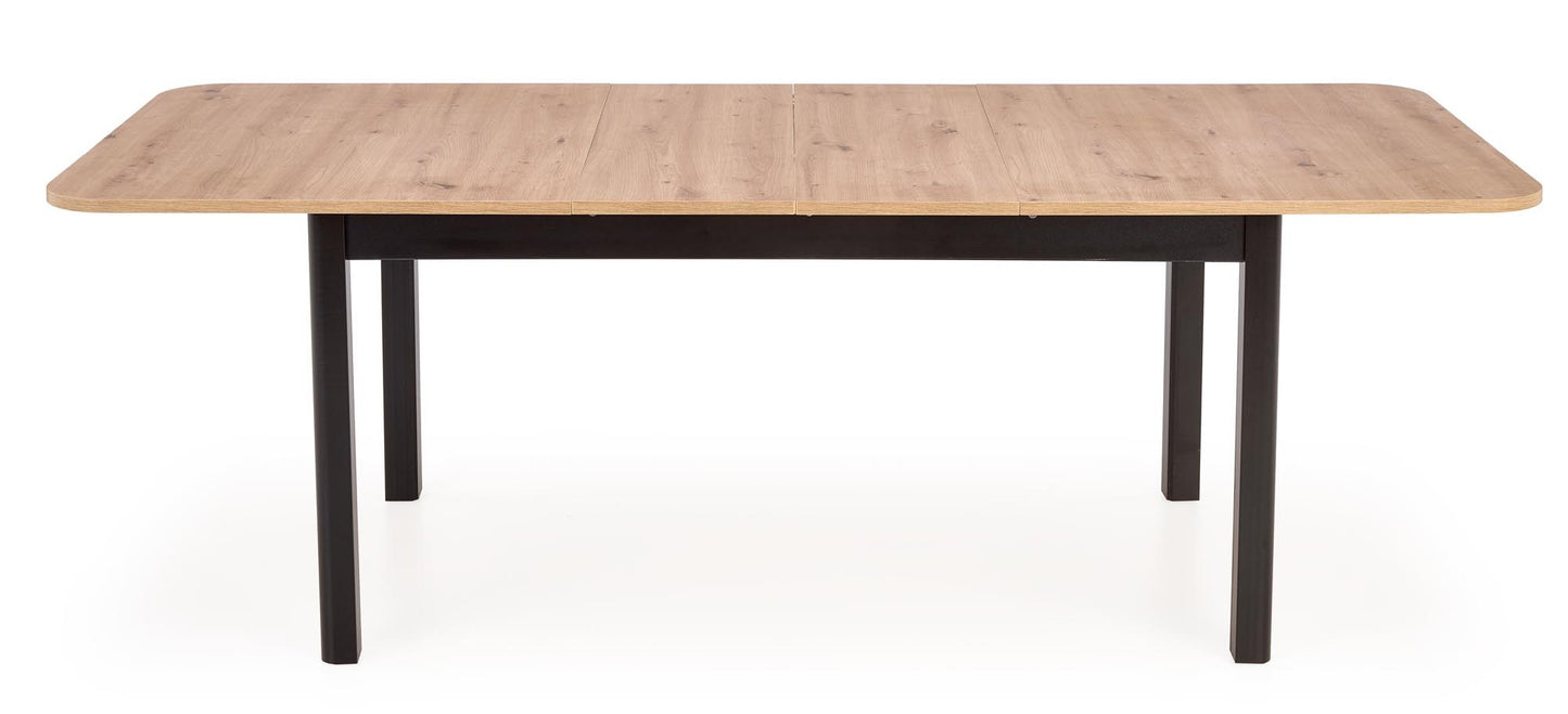 Kitchen Table Florian | size: Length: 90cm, Width: 228cm, Height: 76cm | color: Black/Oak | image: 3 | variant: 1006359
