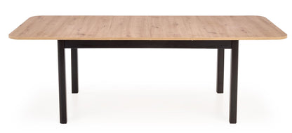 Kitchen Table Florian | size: Length: 90cm, Width: 228cm, Height: 76cm | color: Black/Oak | image: 3 | variant: 1006359