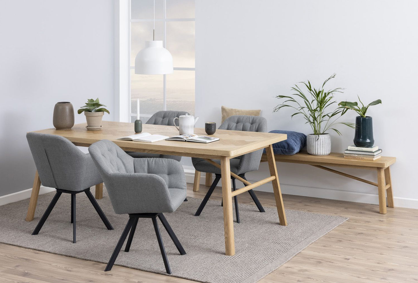 Kitchen Table Galway | size: Length: 100cm, Width: 200cm, Height: 75cm | color: Beige | image: 2 | variant: 1017895