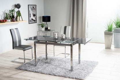 Kitchen Table GD017 | size: Length: 74cm, Width: 170cm, Height: 75cm | color: Black | image: 7 | variant: 1006575