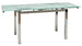 Kitchen Table GD017 | size: Length: 74cm, Width: 170cm, Height: 75cm | color: White/Silver | image: 1 | variant: 1006577