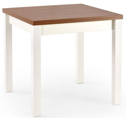Kitchen Table Gracjan | size: Length: 80cm, Width: 160cm, Height: 76cm | color: White/Brown | image: 1 | variant: 1006373