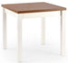 Kitchen Table Gracjan | size: Length: 80cm, Width: 160cm, Height: 76cm | color: White/Brown | image: 1 | variant: 1006373