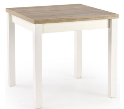 Kitchen Table Gracjan | size: Length: 80cm, Width: 160cm, Height: 76cm | color: White/Oak | image: 1 | variant: 1006374