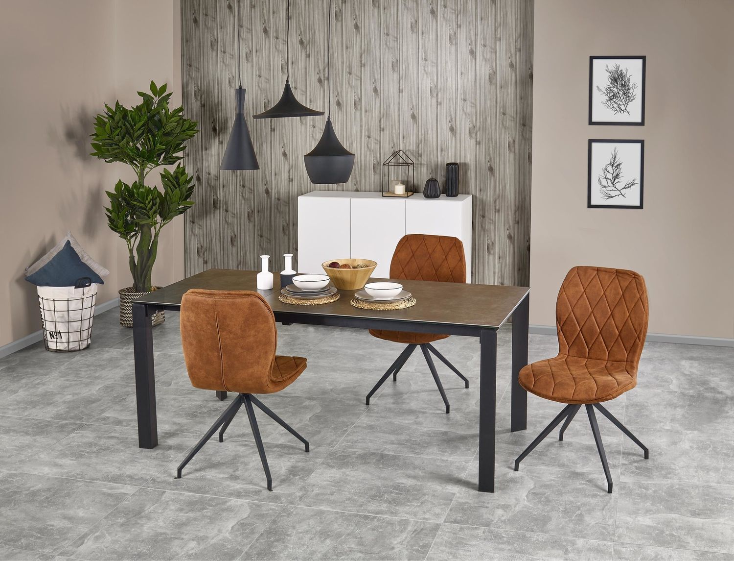Kitchen Table Horizon | size: Length: 85cm, Width: 180cm, Height: 76cm | color: Gray | image: 3 | variant: 1011311