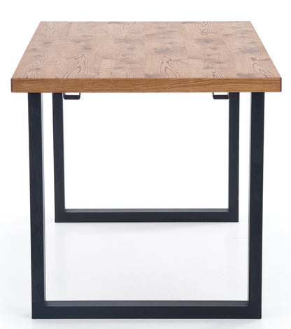 Kitchen Table Horus | size: Length: 80cm, Width: 206cm, Height: 76cm | color: Black/Oak | image: 6 | variant: 1011275