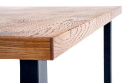 Kitchen Table Horus | size: Length: 80cm, Width: 206cm, Height: 76cm | color: Black/Oak | image: 8 | variant: 1011275