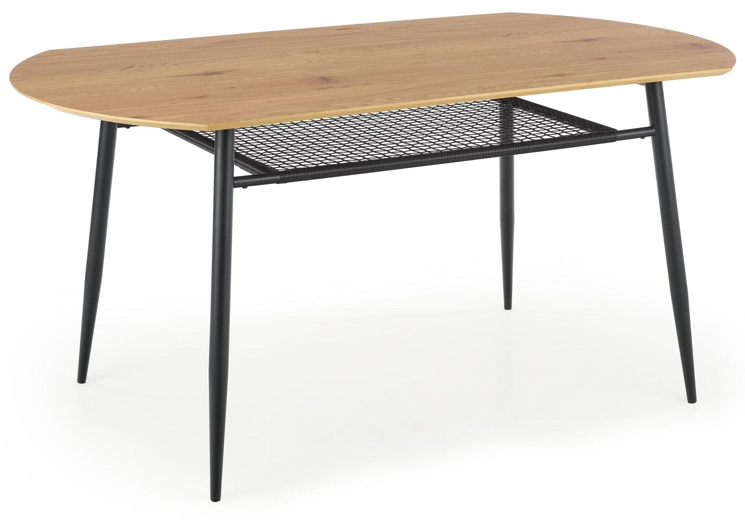 Kitchen Table Jackson | size: Length: 90cm, Width: 160cm, Height: 77cm | color: Black/Oak | image: 1 | variant: 1011998