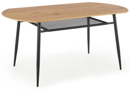 Kitchen Table Jackson | size: Length: 90cm, Width: 160cm, Height: 77cm | color: Black/Oak | image: 1 | variant: 1011998