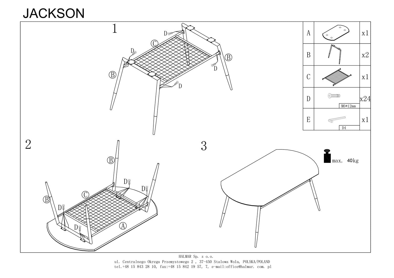 Kitchen Table Jackson | size: Length: 90cm, Width: 160cm, Height: 77cm | color: Black/Oak | image: 10 | variant: 1011998