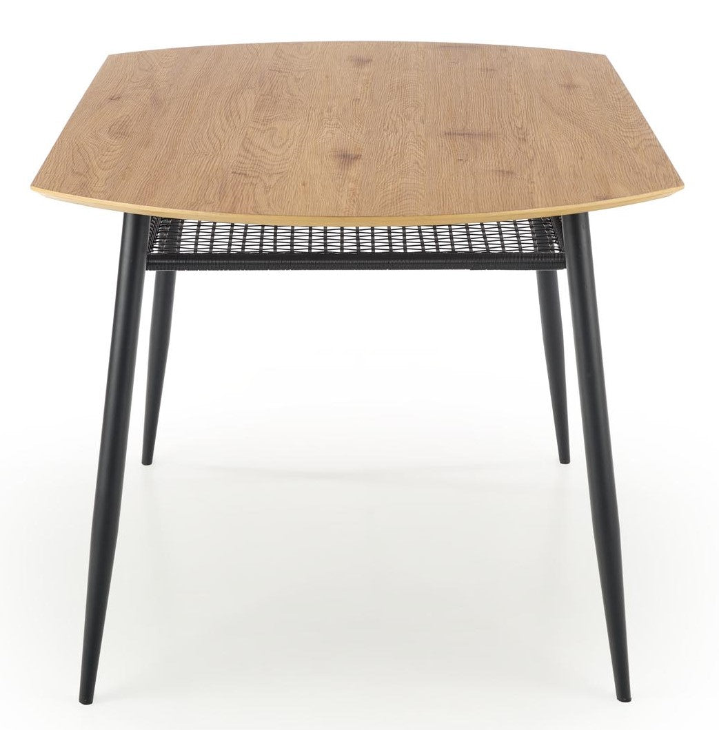 Kitchen Table Jackson | size: Length: 90cm, Width: 160cm, Height: 77cm | color: Black/Oak | image: 6 | variant: 1011998