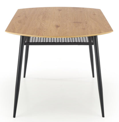 Kitchen Table Jackson | size: Length: 90cm, Width: 160cm, Height: 77cm | color: Black/Oak | image: 6 | variant: 1011998