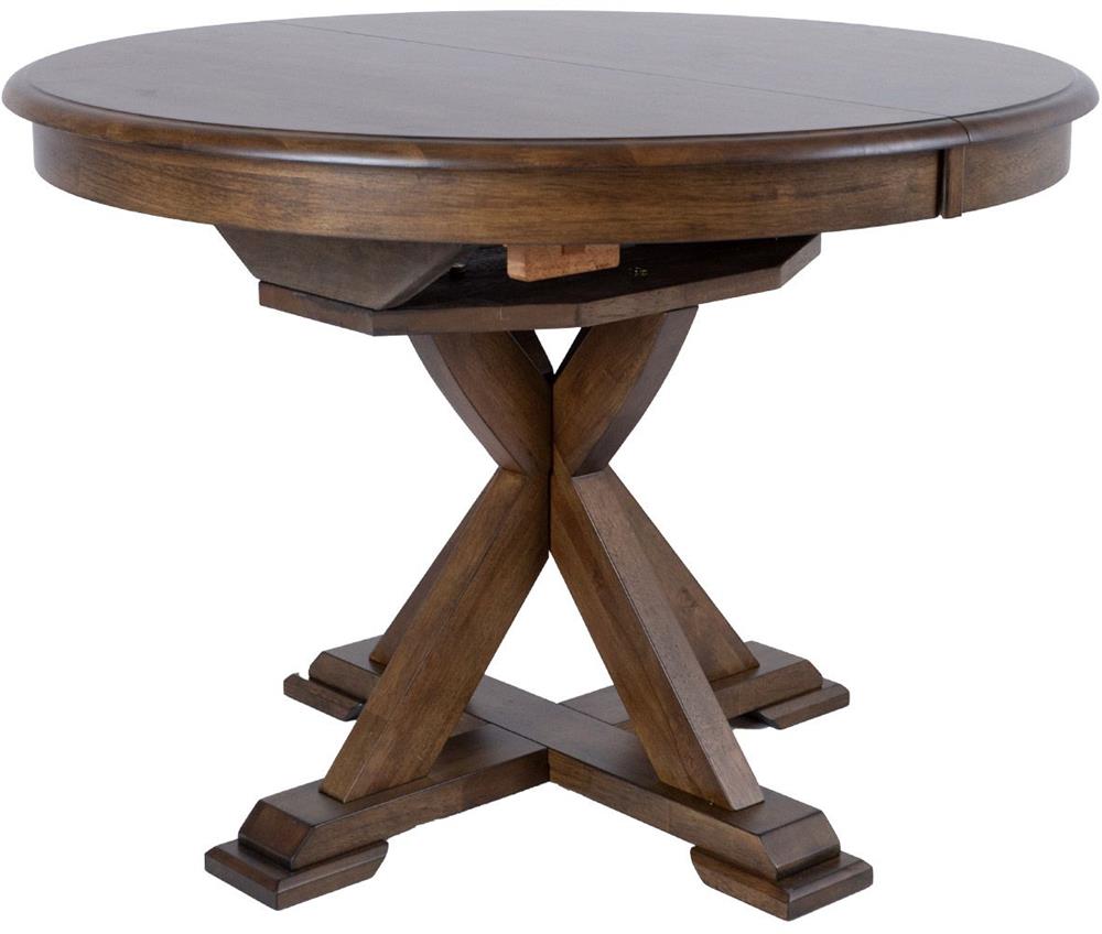 Kitchen Table James | size: Length: 106cm, Width: 152cm, Height: 76cm, Diameter: 106cm | color: Brown | image: 2 | variant: 1016775
