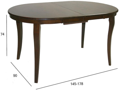 Kitchen Table Joy | size: Length: 90cm, Width: 178cm, Height: 74cm | color: Brown | image: 3 | variant: 1016776
