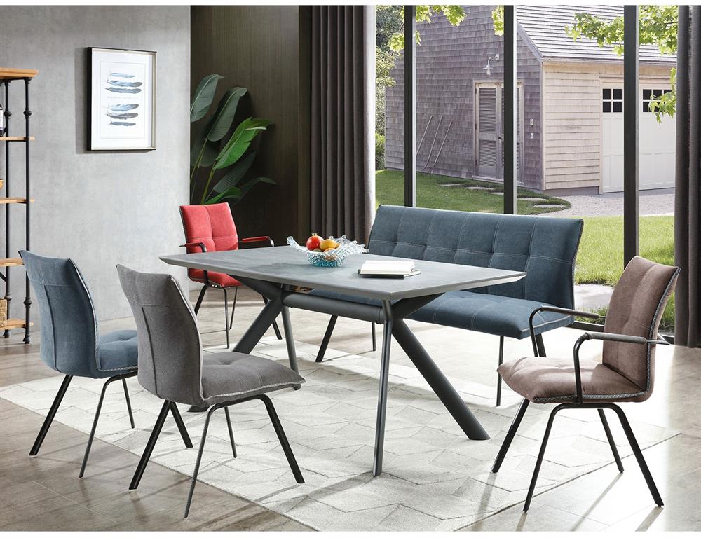 Kitchen Table Kristiansand | size: Length: 90cm, Width: 220cm, Height: 76cm | color: Black | image: 4 | variant: 1006013