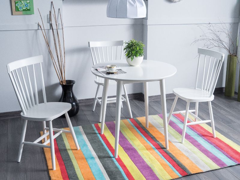 Kitchen Table Larson | size: Length: 90cm, Width: 90cm, Height: 75cm, Diameter: 90cm | color: White | image: 2 | variant: 1006551
