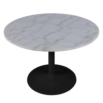 Kitchen Table Lausanne | size: Length: 110cm, Width: 110cm, Height: 75cm, Diameter: 110cm | color: White/Black | image: 1 | variant: 1001578