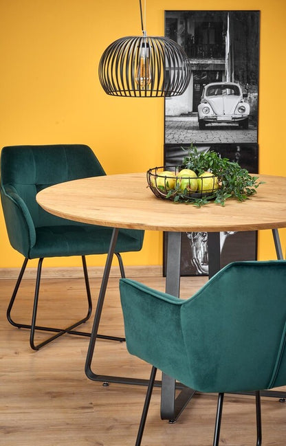 Kitchen Table Looper 2 | size: Length: 120cm, Width: 120cm, Height: 78cm, Diameter: 120cm | color: Oak | image: 8 | variant: 1011215