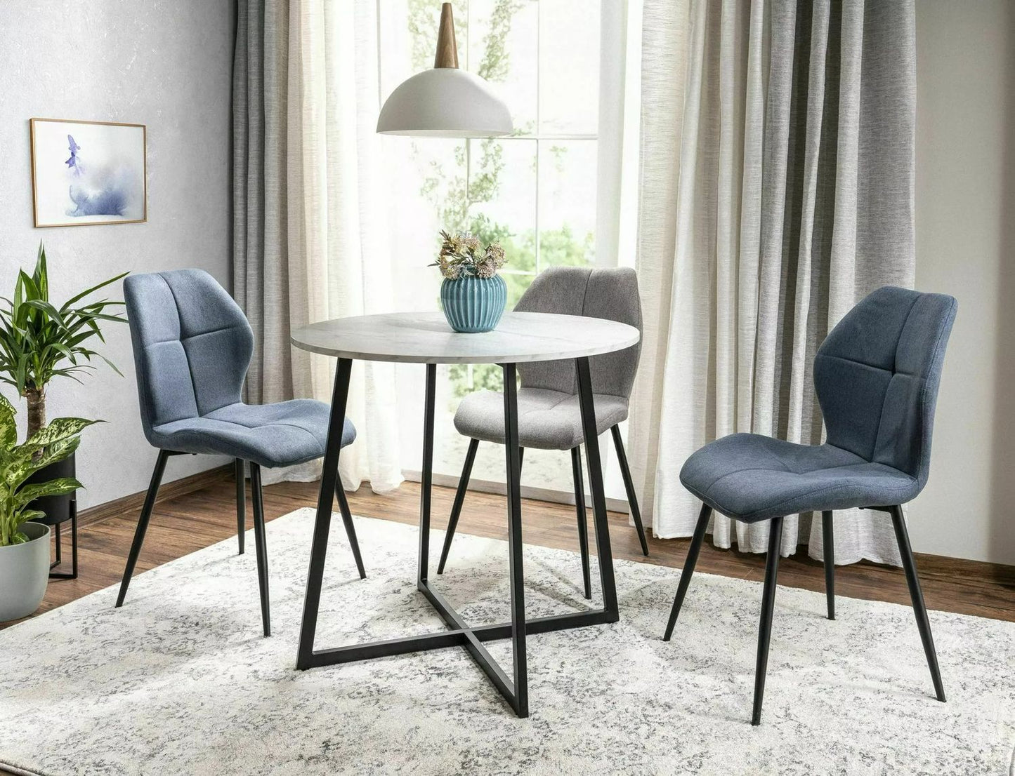Kitchen Table Luna | size: Length: 90cm, Width: 90cm, Height: 76cm, Diameter: 90cm | color: White | image: 3 | variant: 1006620