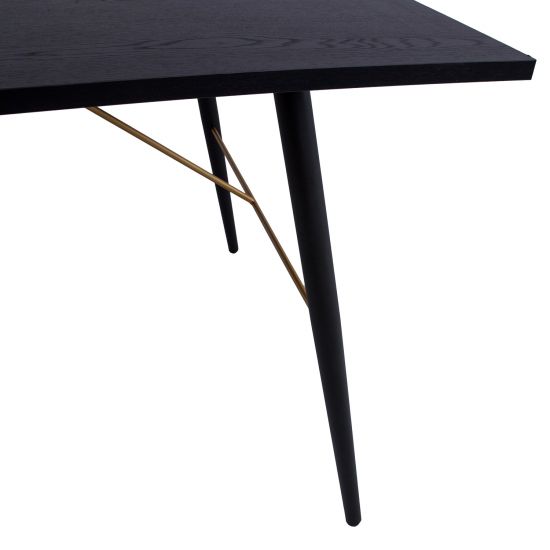 Kitchen Table Luxembourg | size: Length: 90cm, Width: 160cm, Height: 75cm | color: Black | image: 3 | variant: 1012011