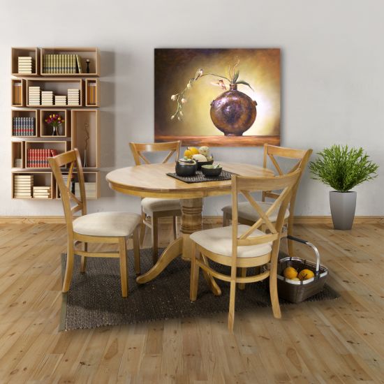 Kitchen Table Mix&Match 1 | size: Length: 90cm, Width: 120cm, Height: 74cm, Diameter: 90cm | color: Oak | image: 6 | variant: 1011995