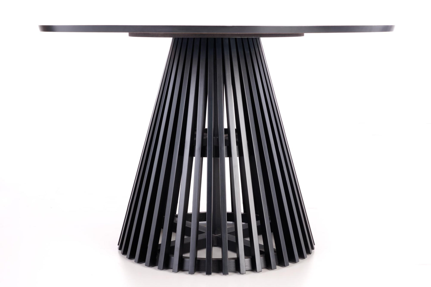 Kitchen Table Miyaki | size: Length: 120cm, Width: 120cm, Height: 77cm, Diameter: 120cm | color: Black/Oak | image: 3 | variant: 1012580