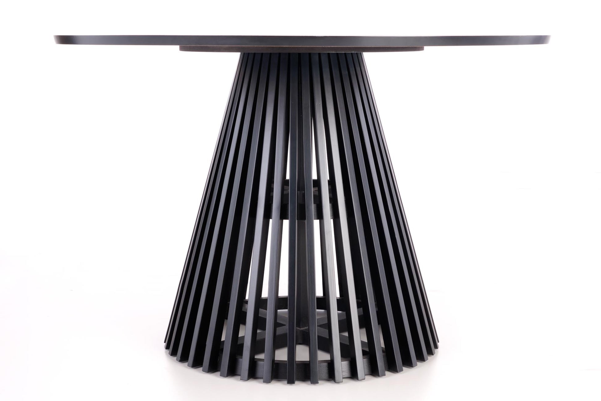Kitchen Table Miyaki | size: Length: 120cm, Width: 120cm, Height: 77cm, Diameter: 120cm | color: Black/Oak | image: 3 | variant: 1012580