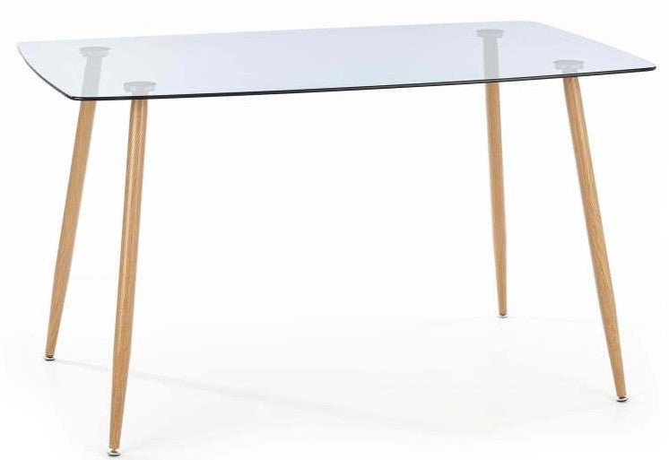 Kitchen Table Next | size: Length: 80cm, Width: 130cm, Height: 75cm | color: Transparent | image: 1 | variant: 1013006