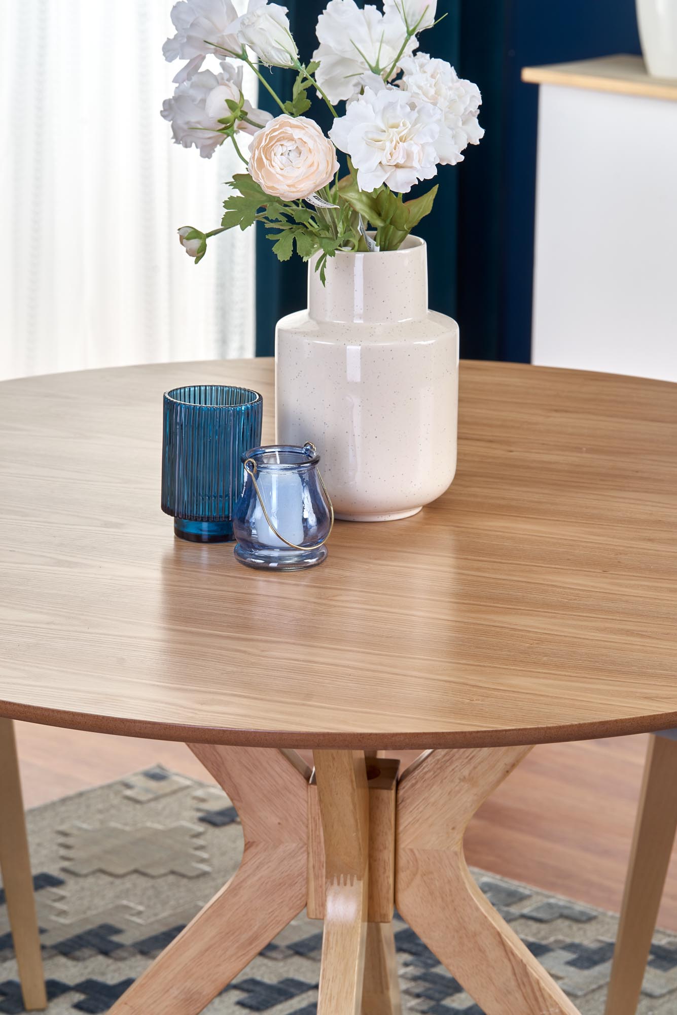 Kitchen Table Nicolas | size: Length: 120cm, Width: 120cm, Height: 77cm, Diameter: 120cm | color: Oak | image: 7 | variant: 1011217