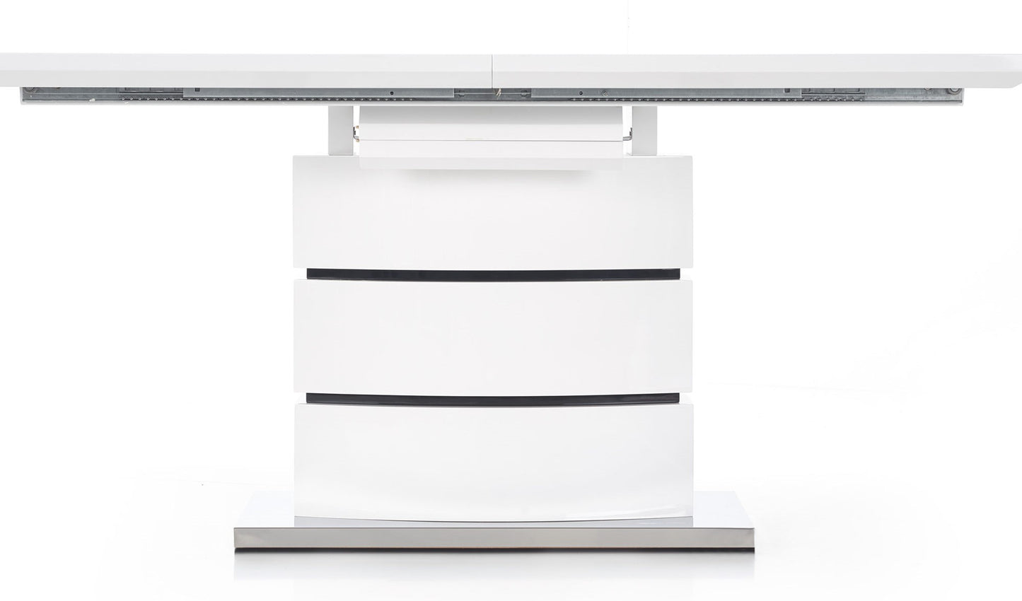 Kitchen Table Nobel | size: Length: 90cm, Width: 200cm, Height: 75cm | color: White | image: 2 | variant: 1011297