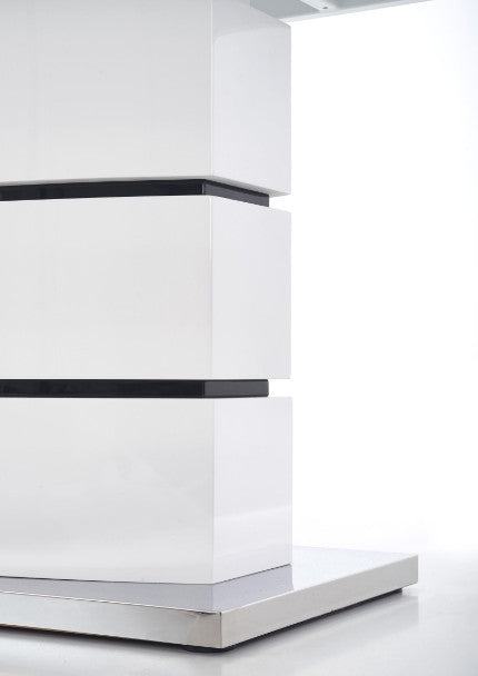 Kitchen Table Nobel | size: Length: 90cm, Width: 200cm, Height: 75cm | color: White | image: 6 | variant: 1011297