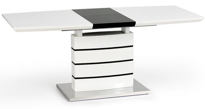 Kitchen Table Nord | size: Length: 80cm, Width: 180cm, Height: 76cm | color: White/Black | image: 1 | variant: 1011278
