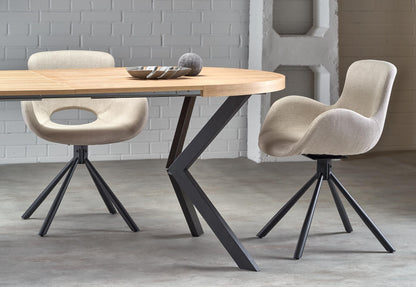 Kitchen Table Peroni | size: Length: 100cm, Width: 250cm, Height: 75cm, Diameter: 100cm | color: Black/Oak | image: 8 | variant: 1006464