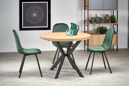 Kitchen Table Peroni | size: Length: 100cm, Width: 250cm, Height: 75cm, Diameter: 100cm | color: Black/Oak | image: 9 | variant: 1006464