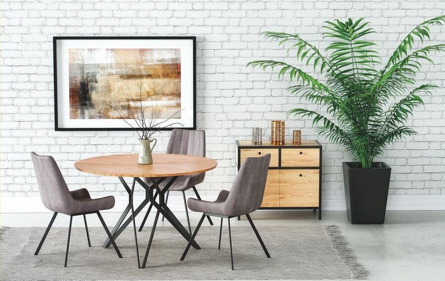 Kitchen Table Pixel 2 | size: Length: 120cm, Width: 120cm, Height: 76cm, Diameter: 120cm | color: Oak | image: 2 | variant: 1011240