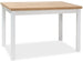 Kitchen Table Poole | size: Length: 68cm, Width: 120cm, Height: 75cm | color: White/Oak | image: 1 | variant: 1004300