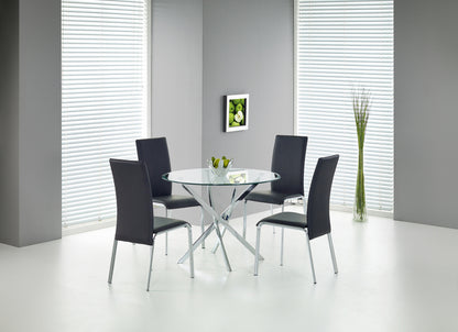 Kitchen Table Raymond | size: Length: 100cm, Width: 100cm, Height: 73cm, Diameter: 100cm | color: Transparent/Grey | image: 1 | variant: 1006441