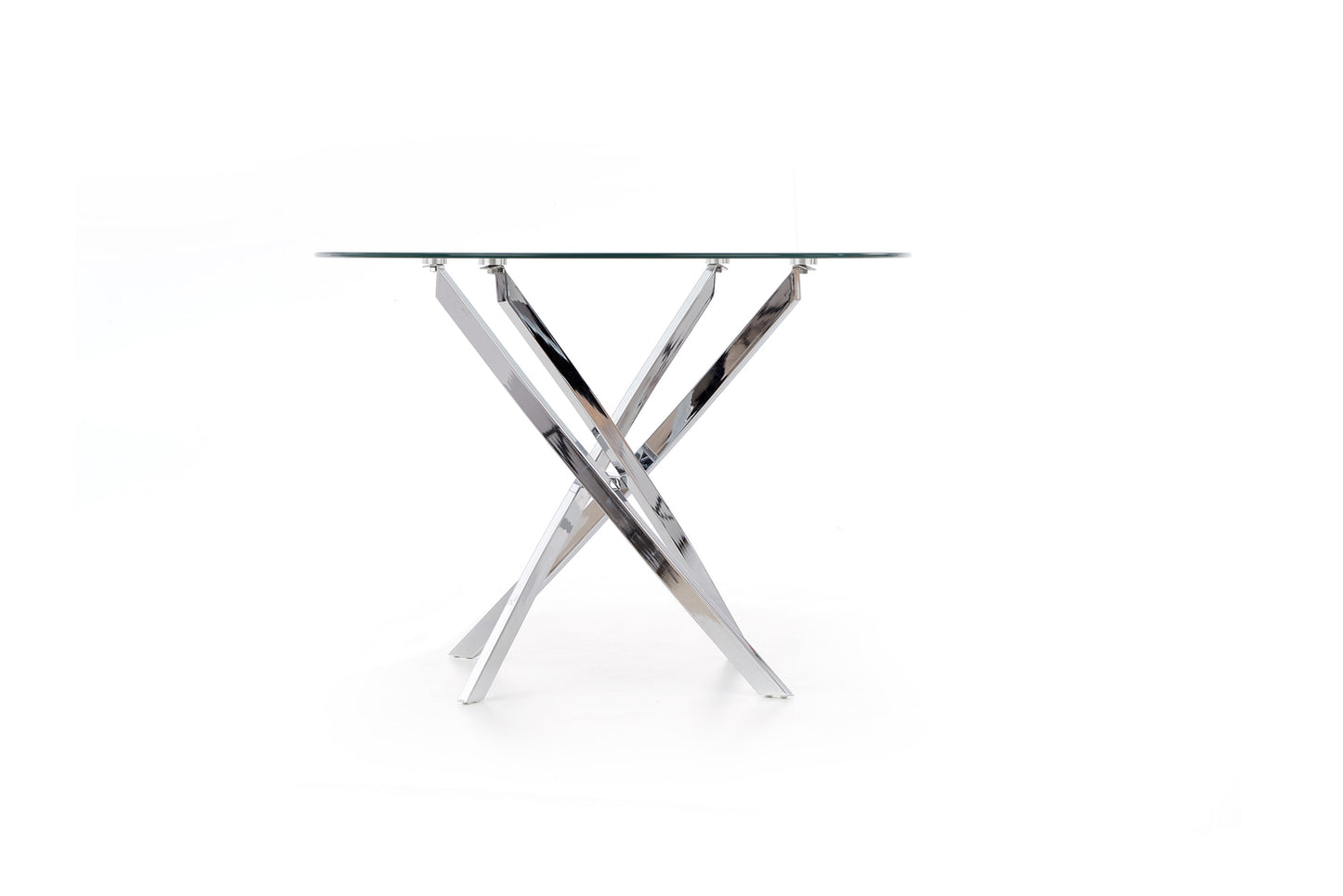 Kitchen Table Raymond | size: Length: 100cm, Width: 100cm, Height: 73cm, Diameter: 100cm | color: Transparent/Grey | image: 2 | variant: 1006441